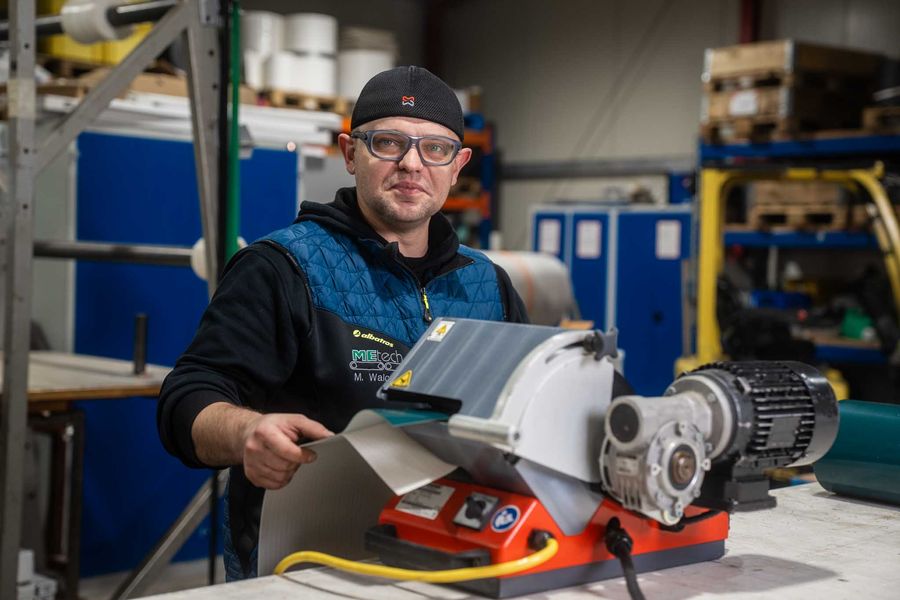 Getriebemotor auf der Werkbank